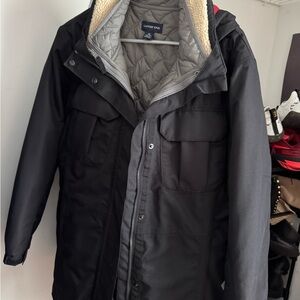 Lands' End Black Military Field Jacket